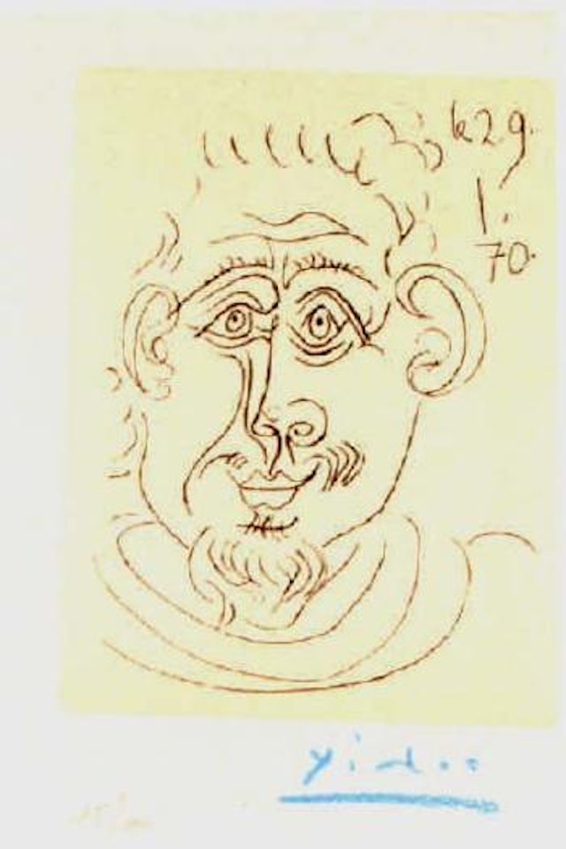 Tete d'homme au bouc by Pablo Picasso