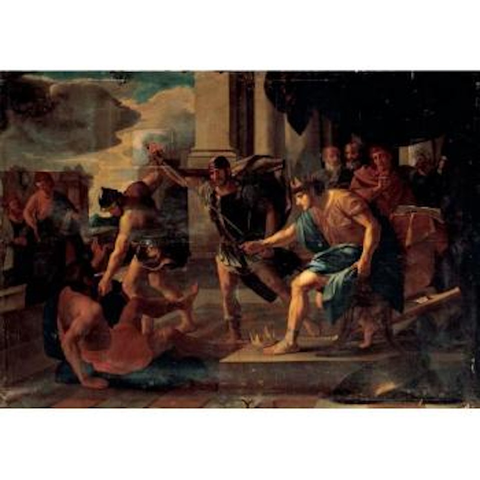 David learning of the death of Saul by Roman School