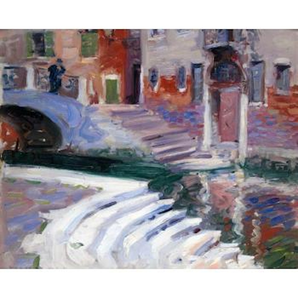 Steps to the canal, Venice by Francis Campbell Boileau Cadell