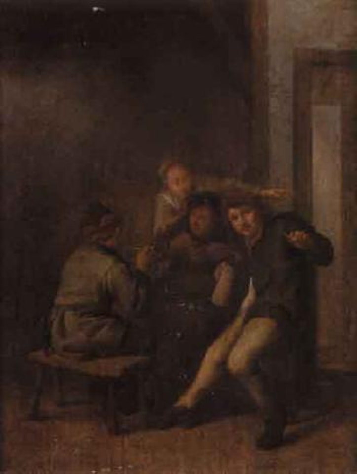Peasants carousing in a tavern interior by Jan Miense Molenaer