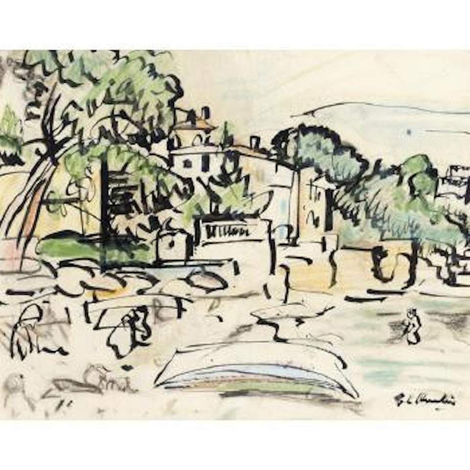 Beach, South of France by George Leslie Hunter