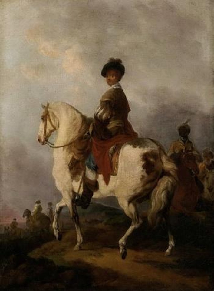 Cavalrymen on a bluff by Francesco Giuseppe Casanova