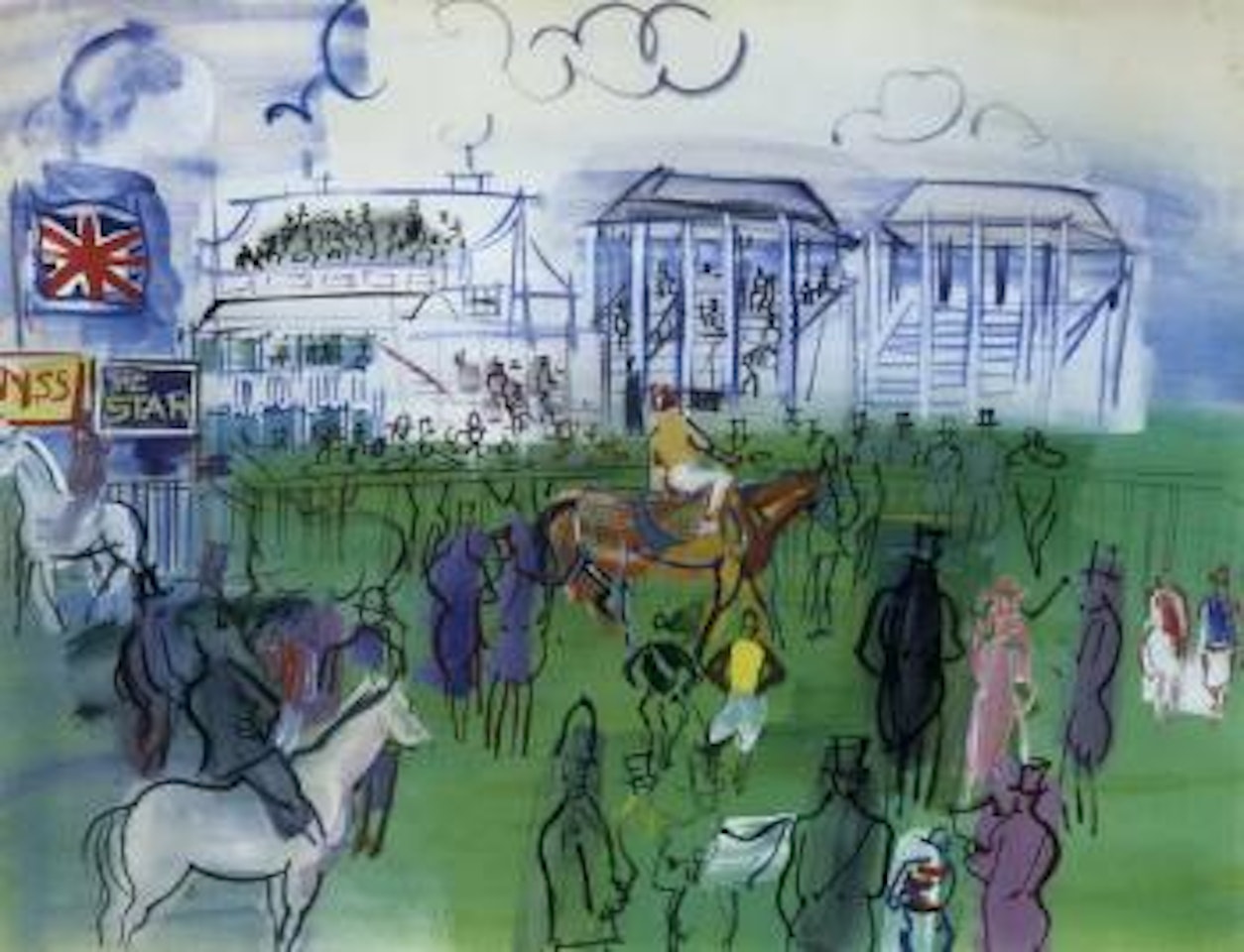 Jockeys et turfistes a Epsom by Raoul Dufy