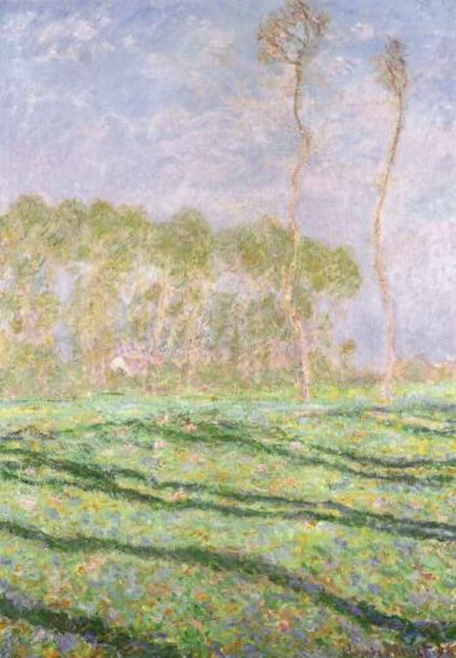 Paysage de printemps a Giverny by Claude Monet