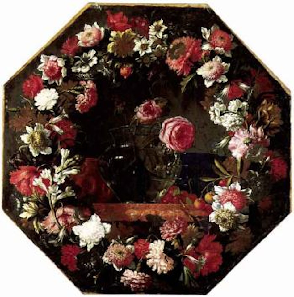 Still lives with flowers by Giuseppe Recco