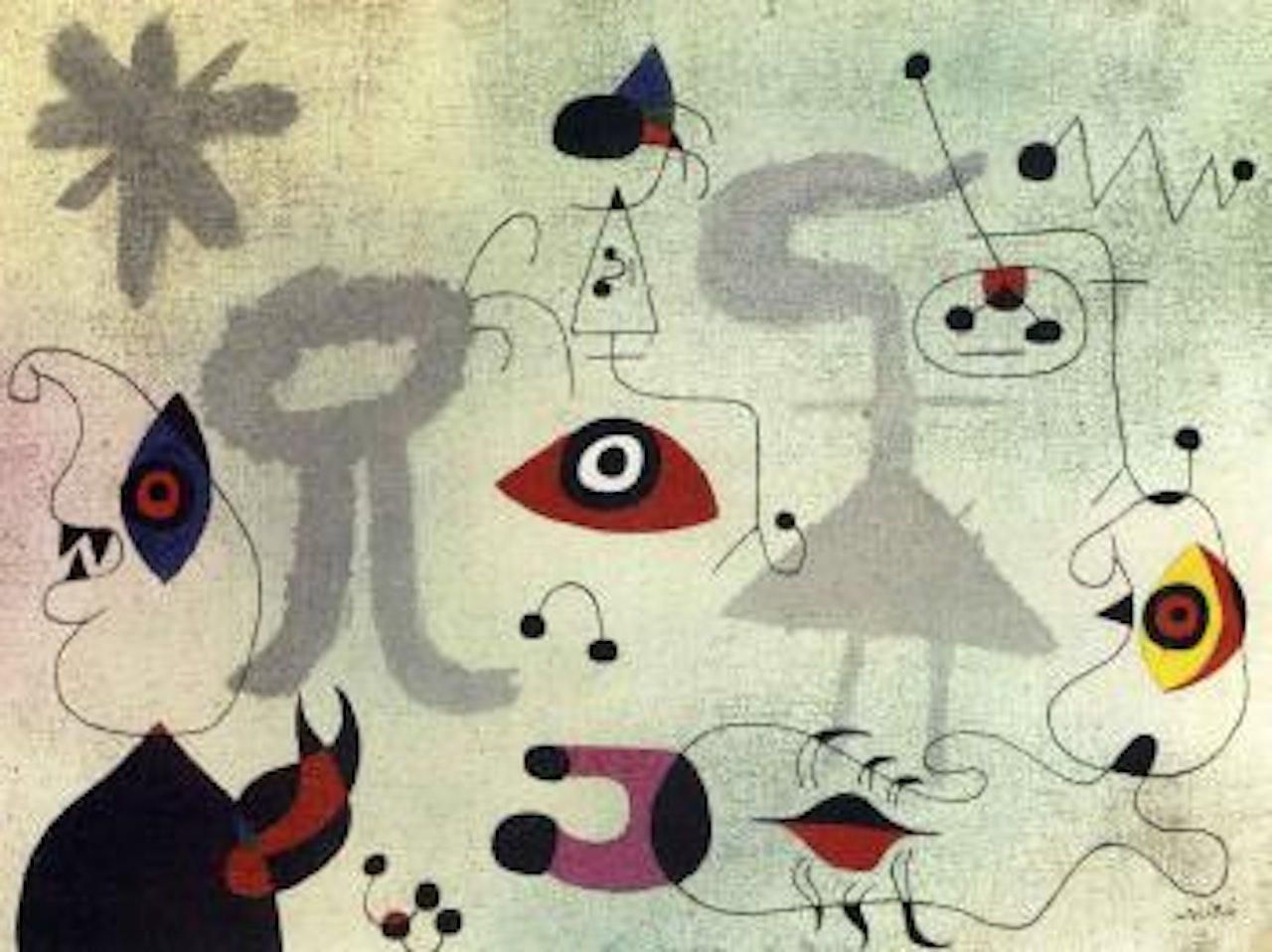 Rouge, bleu et bel espoir by Joan Miró