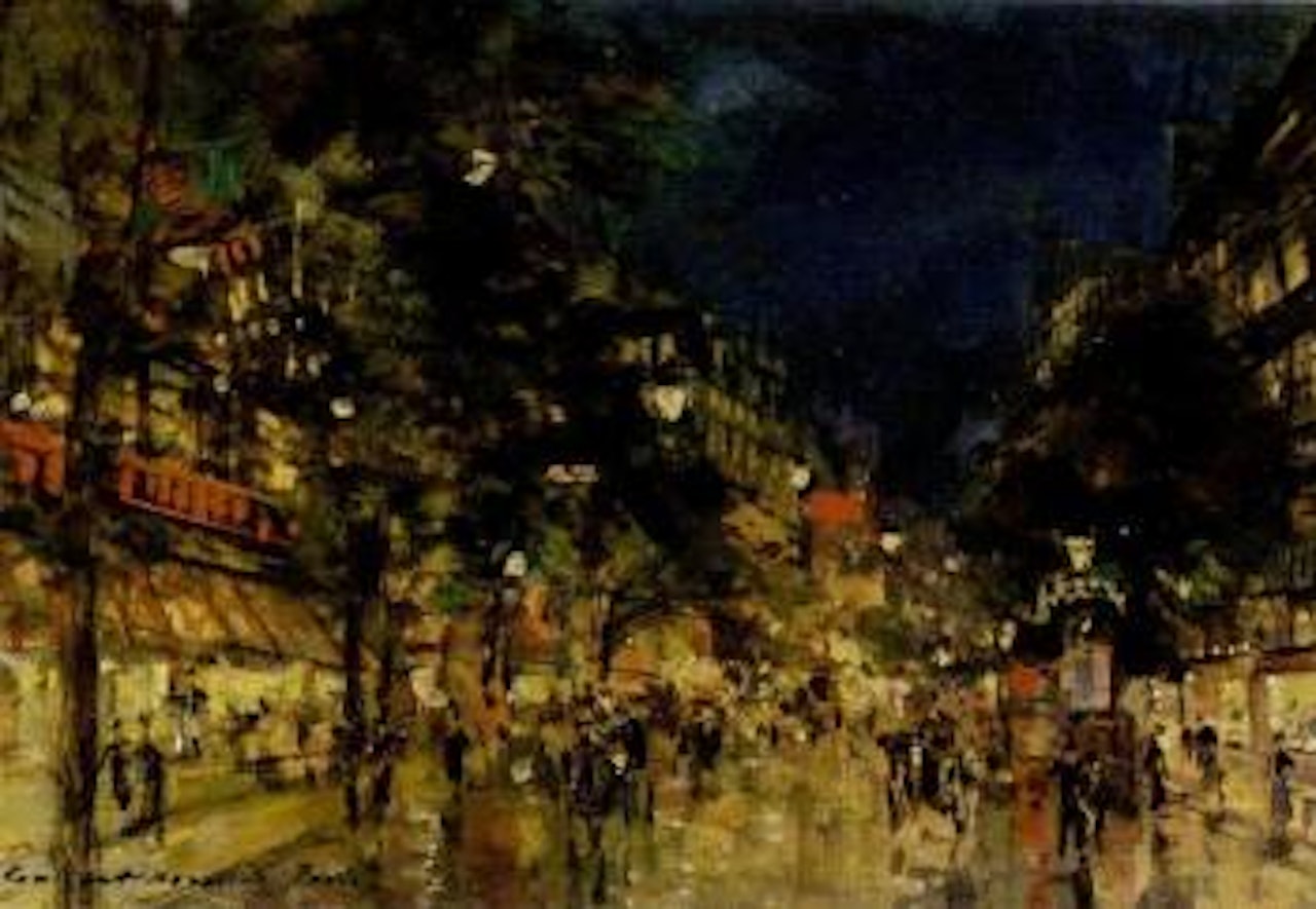 Paris at night by Konstantin Alekseevich Korovin
