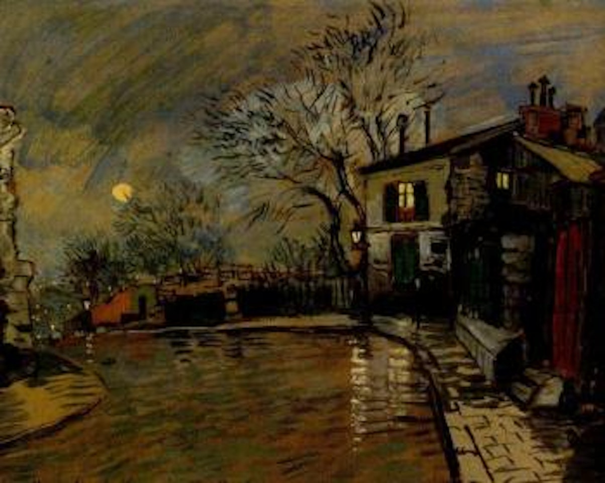 Side street on the place pigalle, Montmartre by Konstantin Alekseevich Korovin