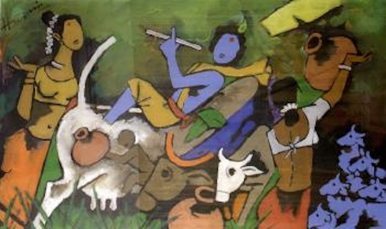 Krishna by M.F. Husain