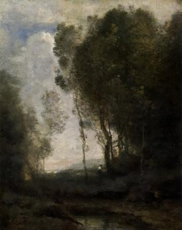 Bord du bois by Jean Baptiste Camille Corot