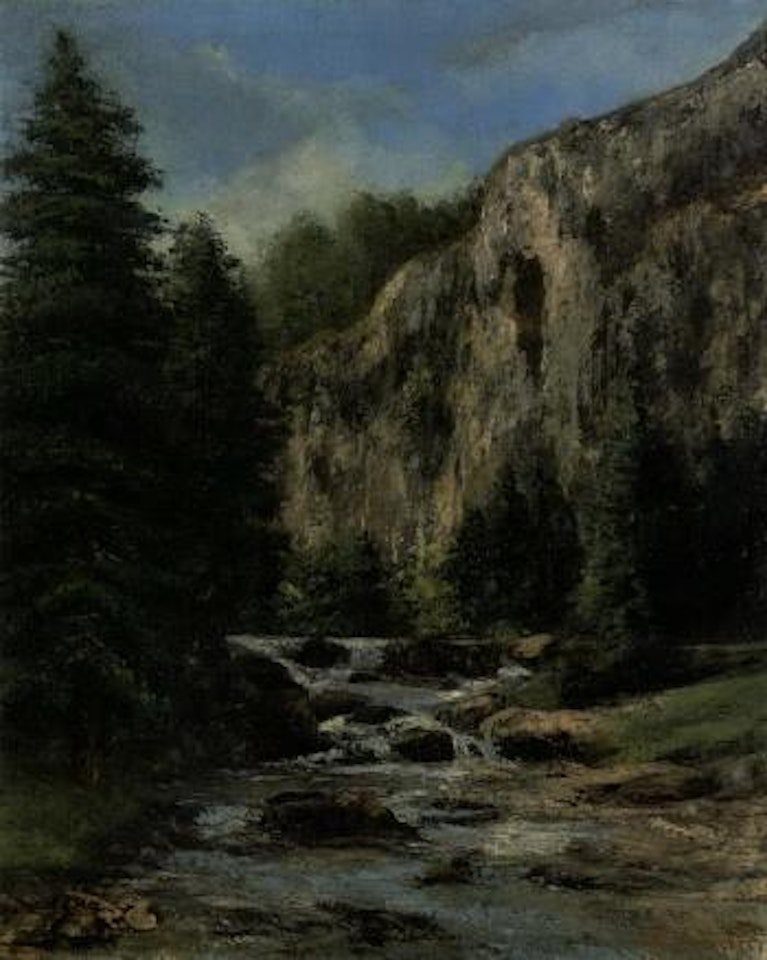 Etude pour paysage au torrent by Gustave Courbet