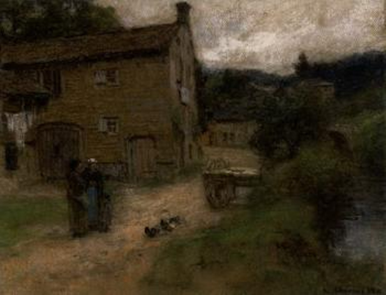 Farmyard by Léon Augustin Lhermitte