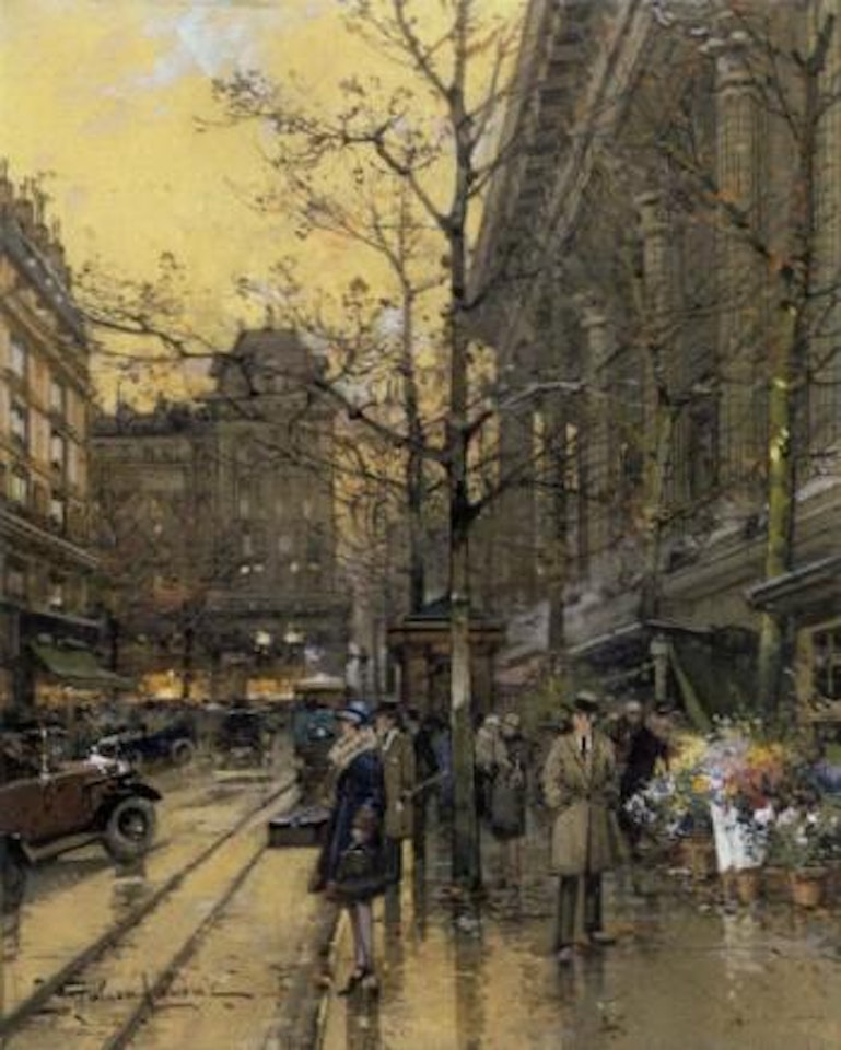 La Madeleine by Eugene Galien-Laloue