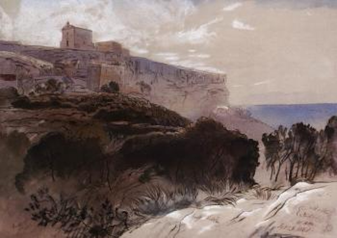 Matahleb, Malta by Edward Lear