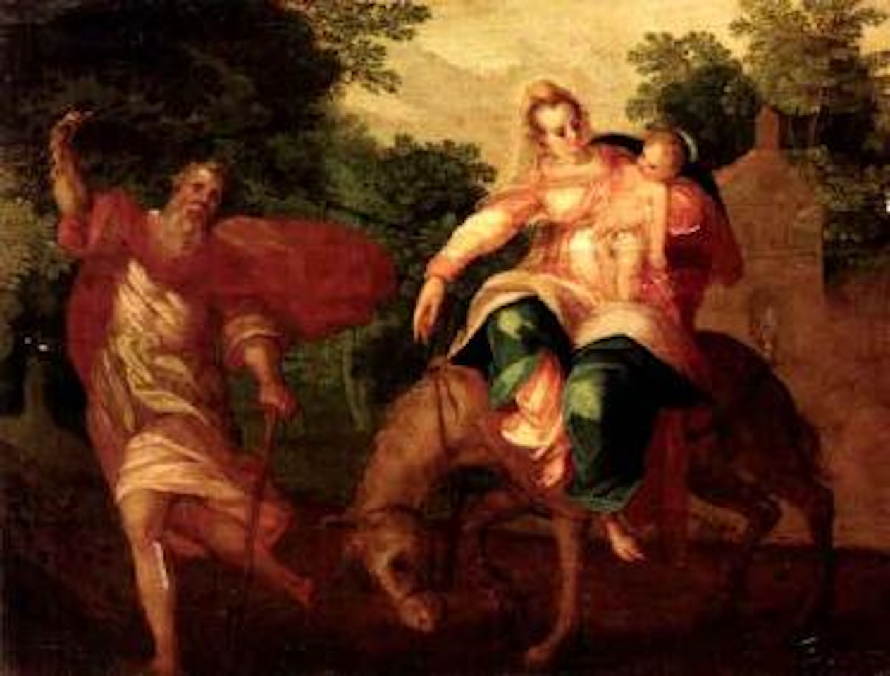 Flight into Egypt by German School
