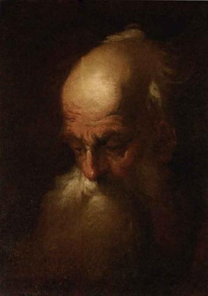 Head of an old man by Christian Wilhelm Ernst Dietrich