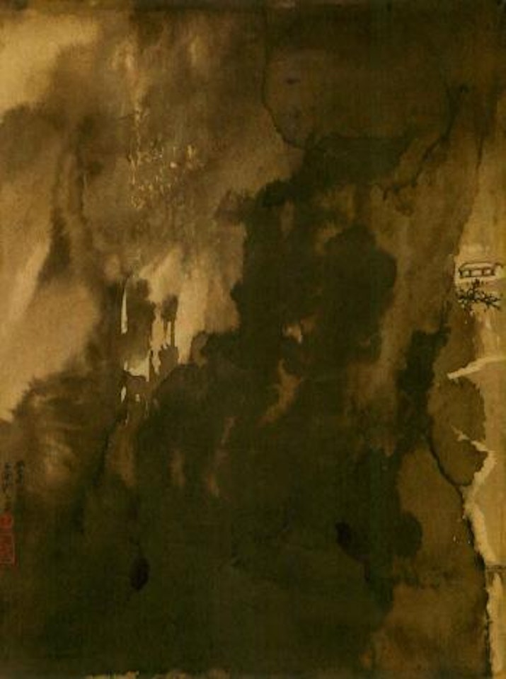 Ancient house in the mountain by Zhang Daqian