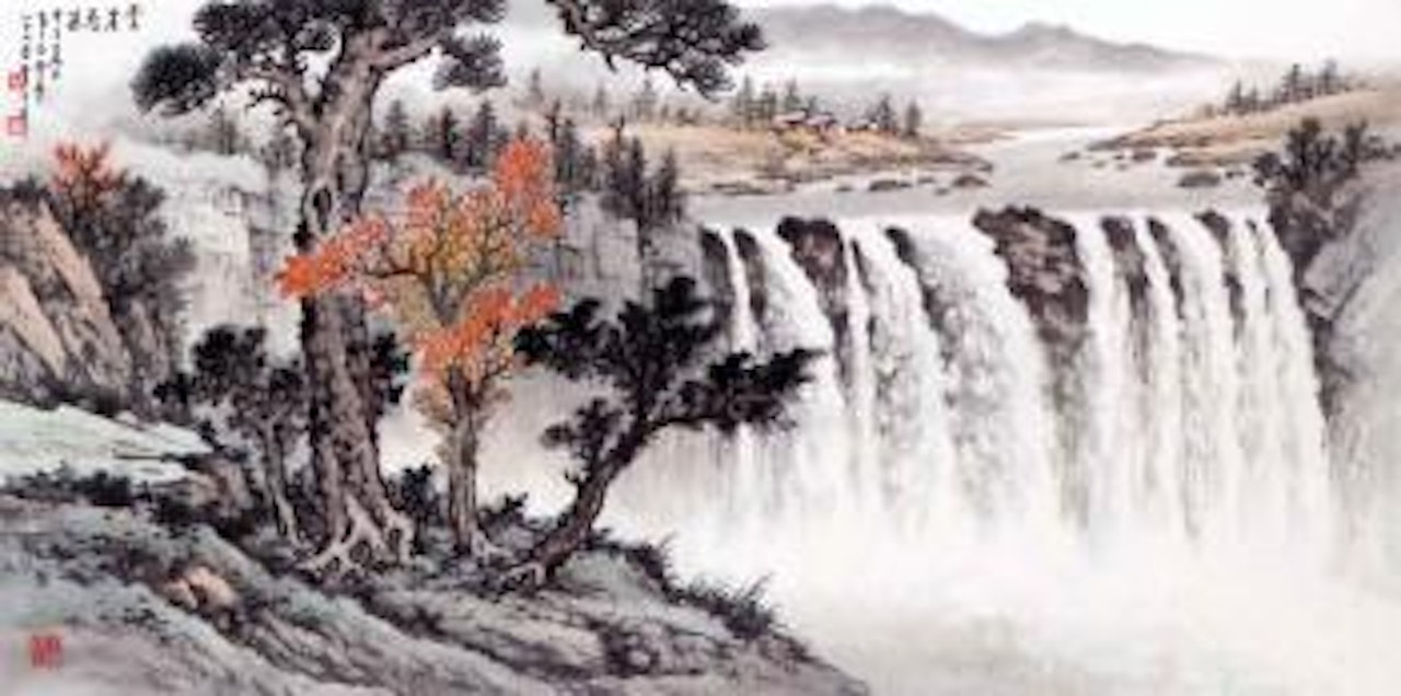 Waterfall by Huang Junbi