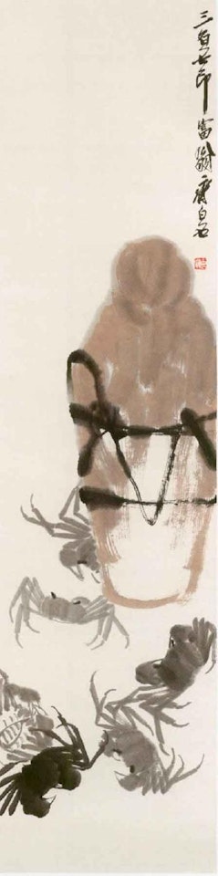 Crabs and wine jar by Qi Baishi