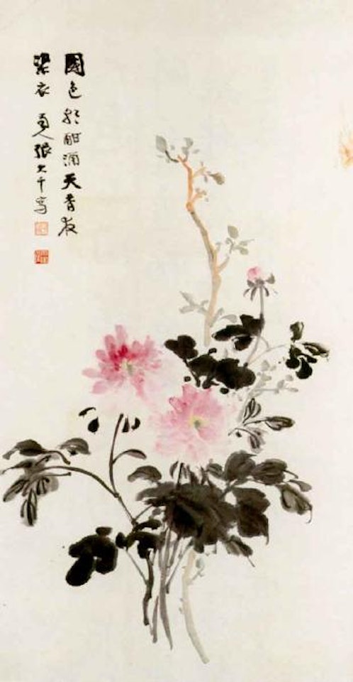 Peony by Zhang Daqian