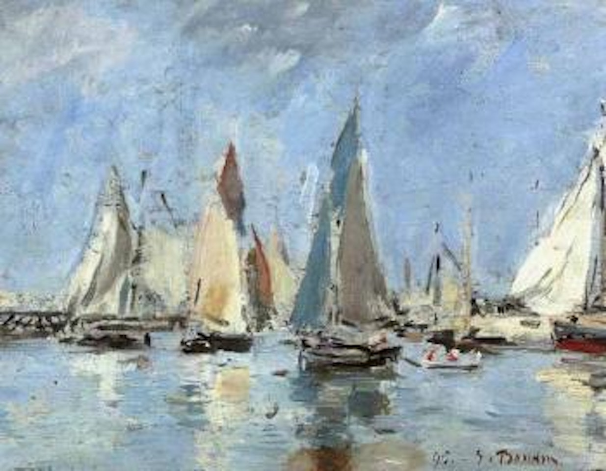 Trouville, voiliers by Eugène Boudin