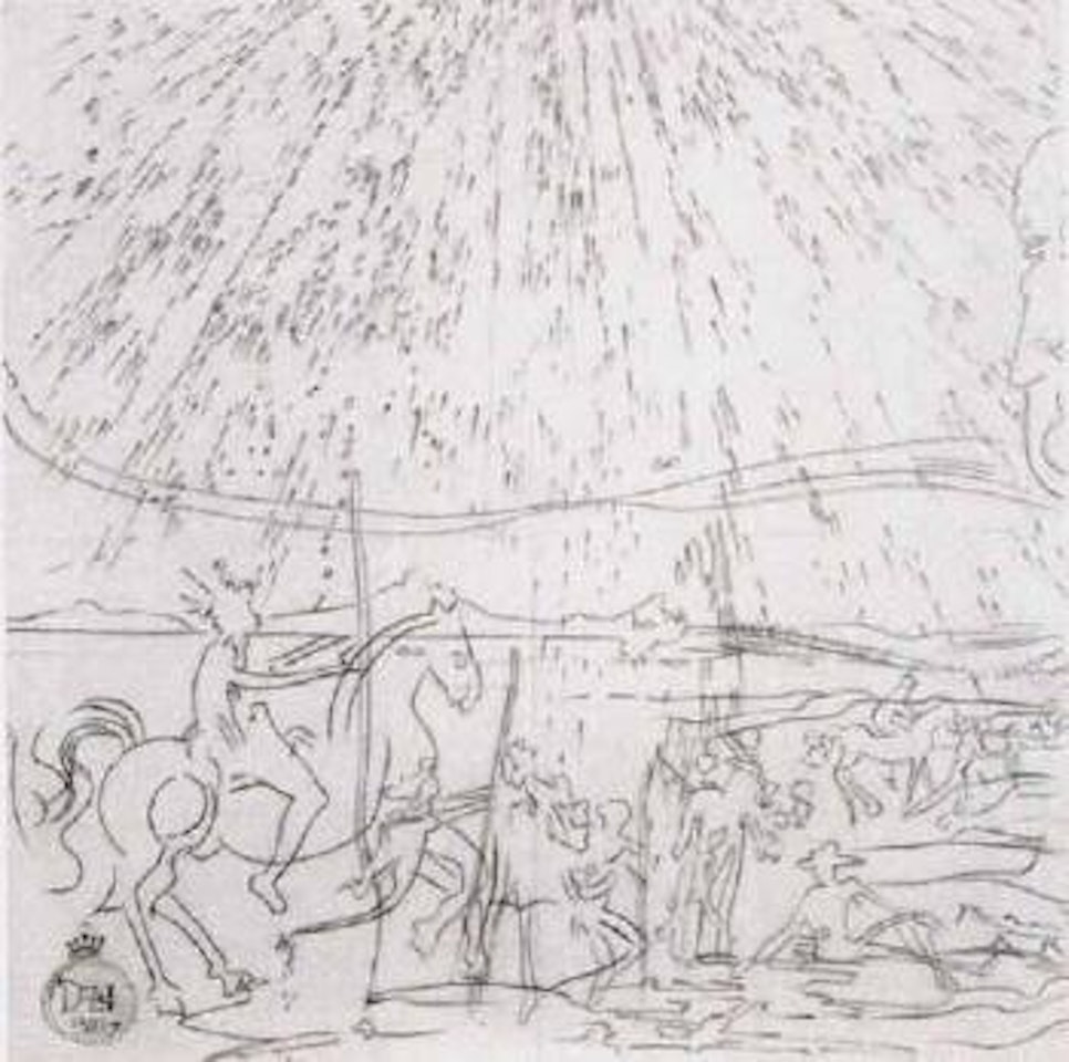 Cavalier et personnages by Salvador Dali