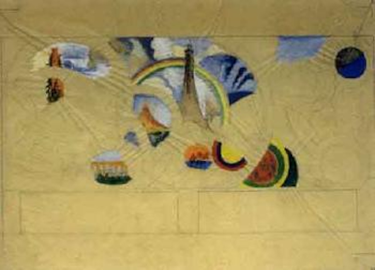 Peinture de la salle des Transports du Pavillon des Chemins de Fer by Robert Delaunay
