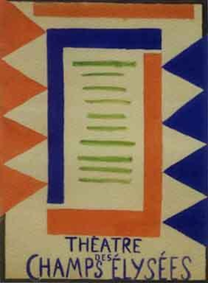 Etude d'affiche pour le Theatre des Champs Elysees by Sonia Delaunay