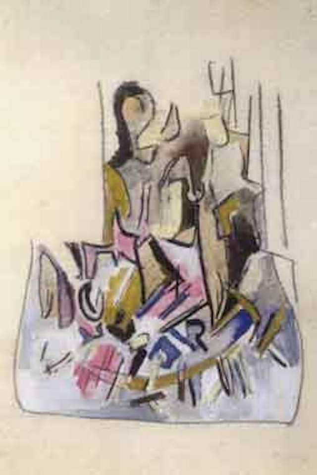 Recherche decorative pour le cabaret du Theatre des Champs Elysees by Nicolas de Staël