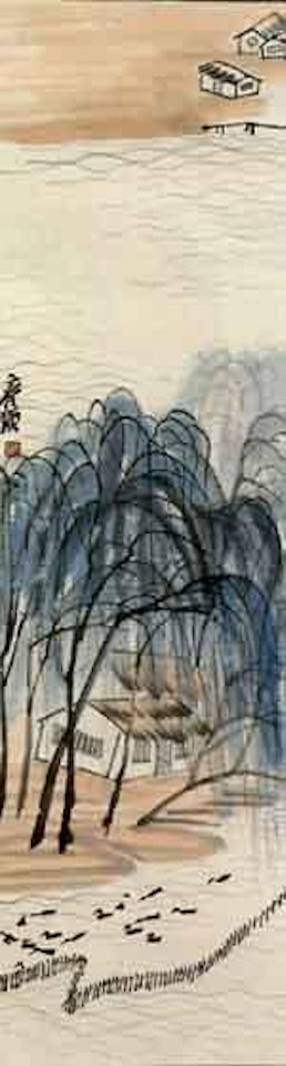 Houses in seascape by Qi Baishi