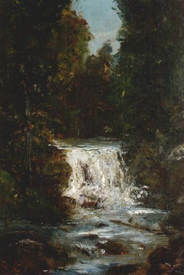 Waterfall in wood by Gustave Courbet