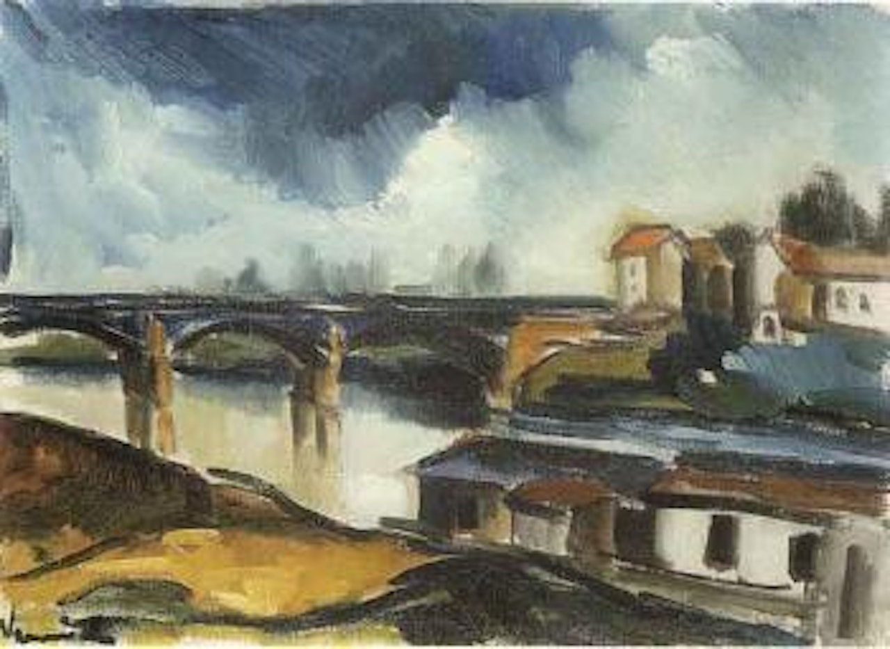 Paysage au pont by Maurice de Vlaminck