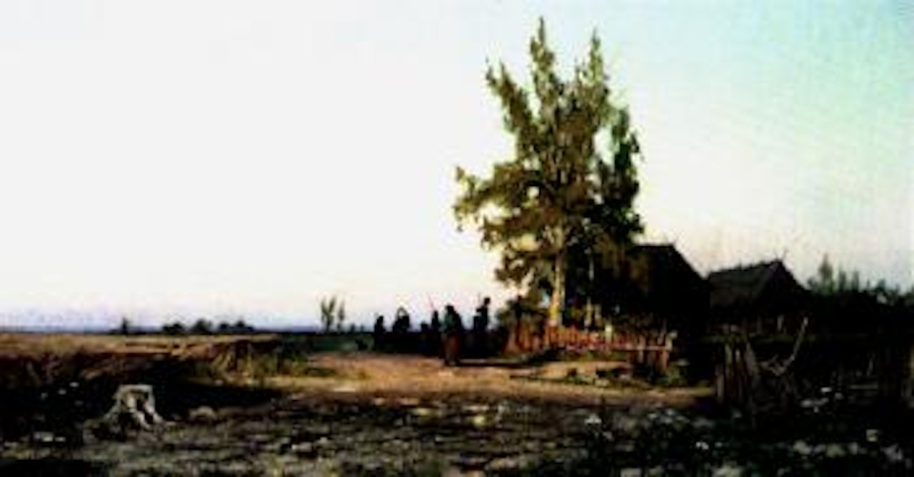 Village in Luga by Jossif Kratschowski