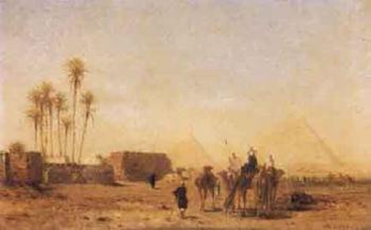 Halte pres des pyramides by Narcisse Berchere