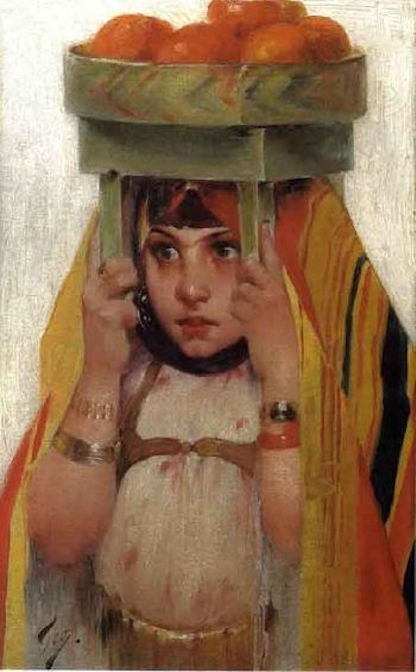 La porteuse d'oranges by Henry Jules Jean Geoffroy