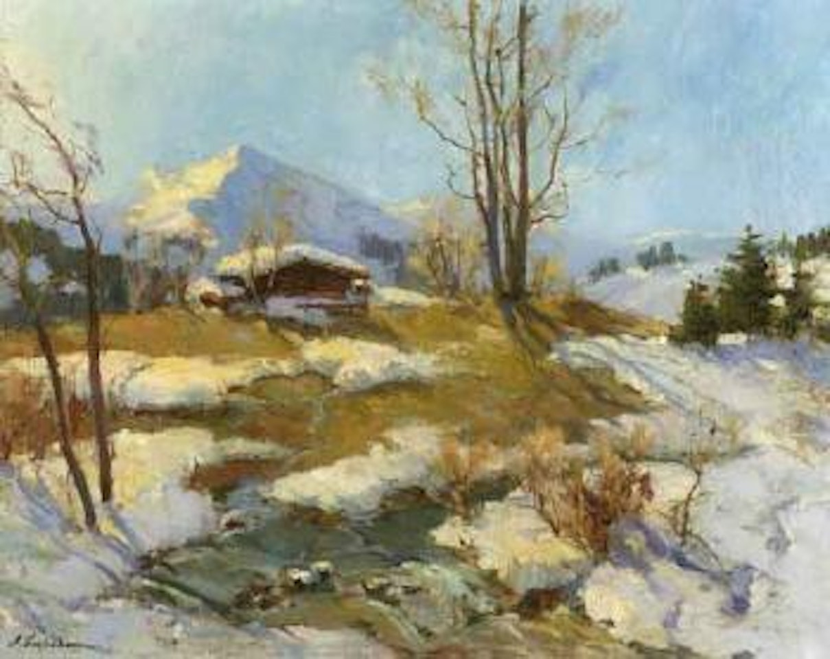 Paysage d'hiver by Georgij Aleksandrovic Lapschin