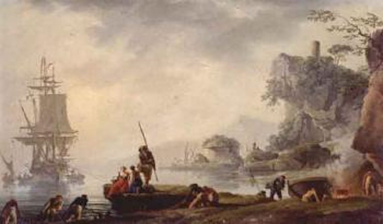 Return of the fishermen by Claude Joseph Vernet