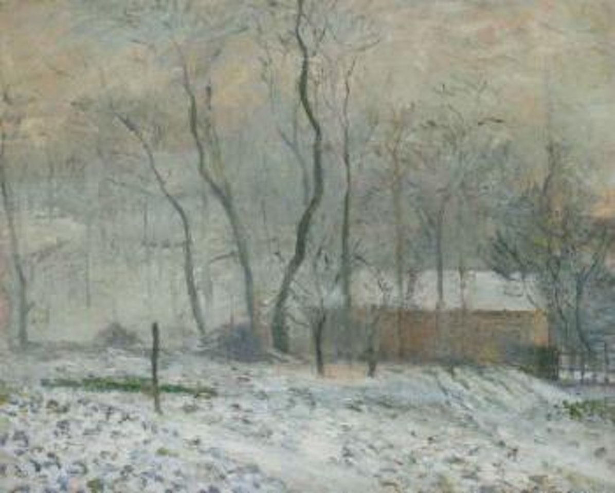 Brouillard a l'Hermitage, Pontoise by Camille Pissarro