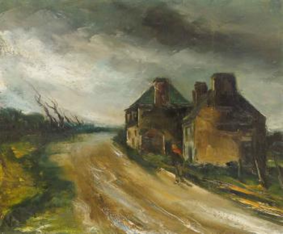 Coup de vent sur la route by Maurice de Vlaminck