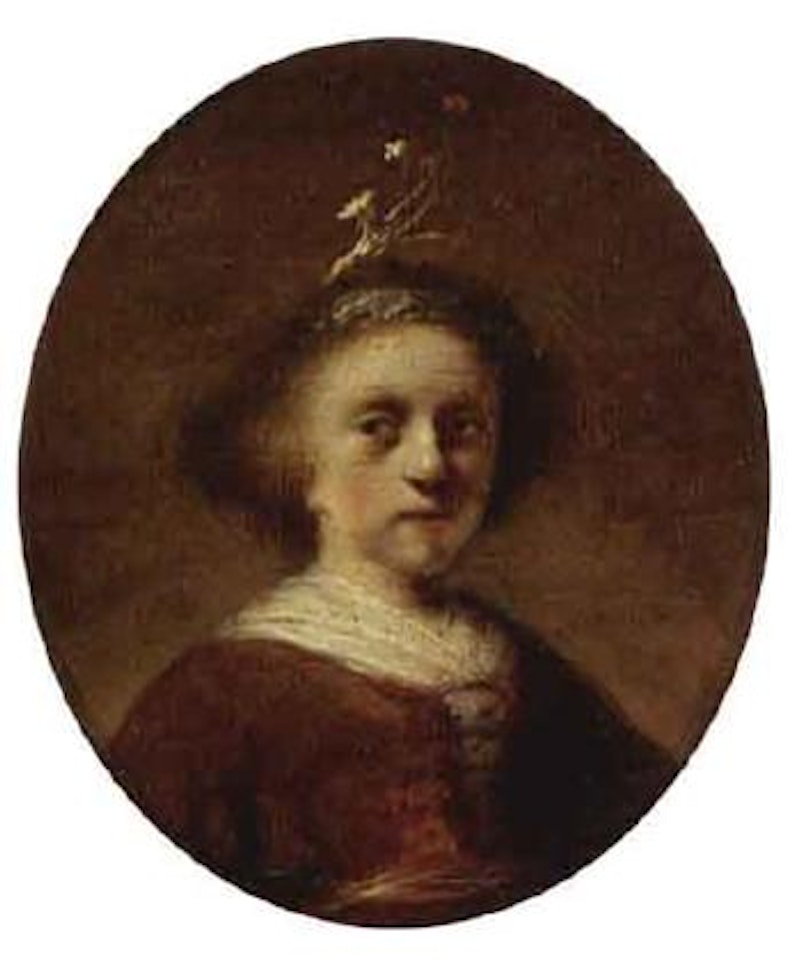 Portrait of a young girl by Attributed to Rembrandt Harmensz van Rijn