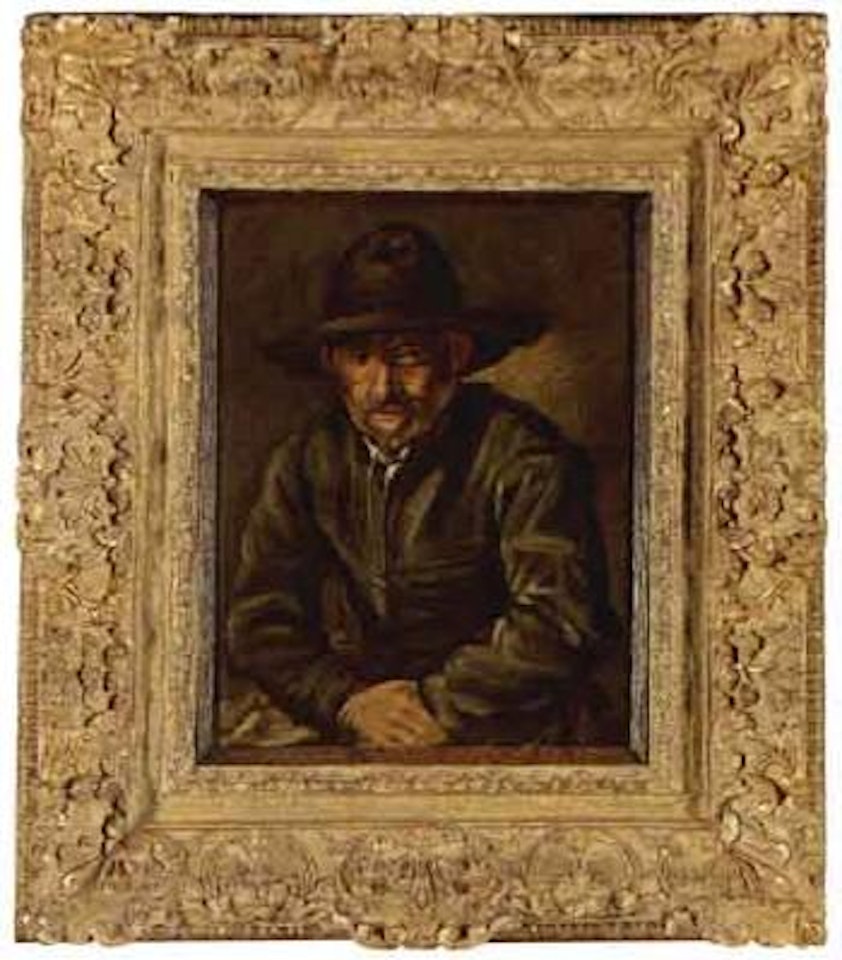 Portrait of a man in a hat by French School