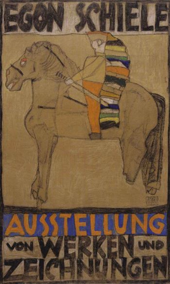 Pferd und Reiter - Horse and rider by Egon Schiele