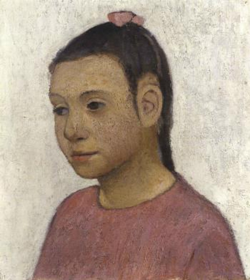 Brustbild eines italienischen Madchens - Portrait of an Italian girl by Paula Modersohn-Becker