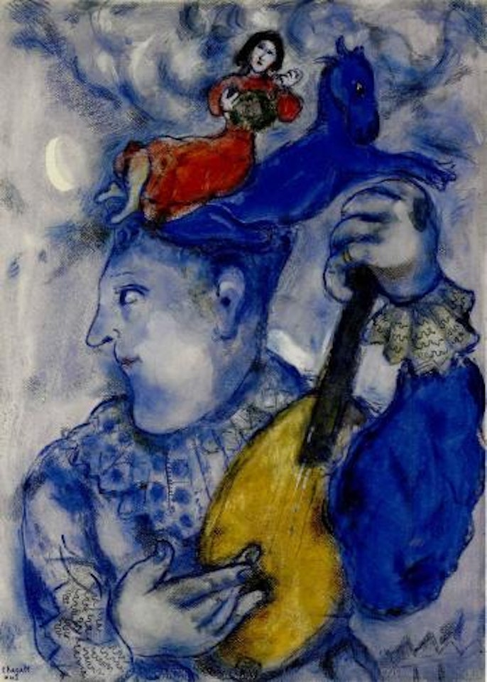 Clown musicien by Marc Chagall