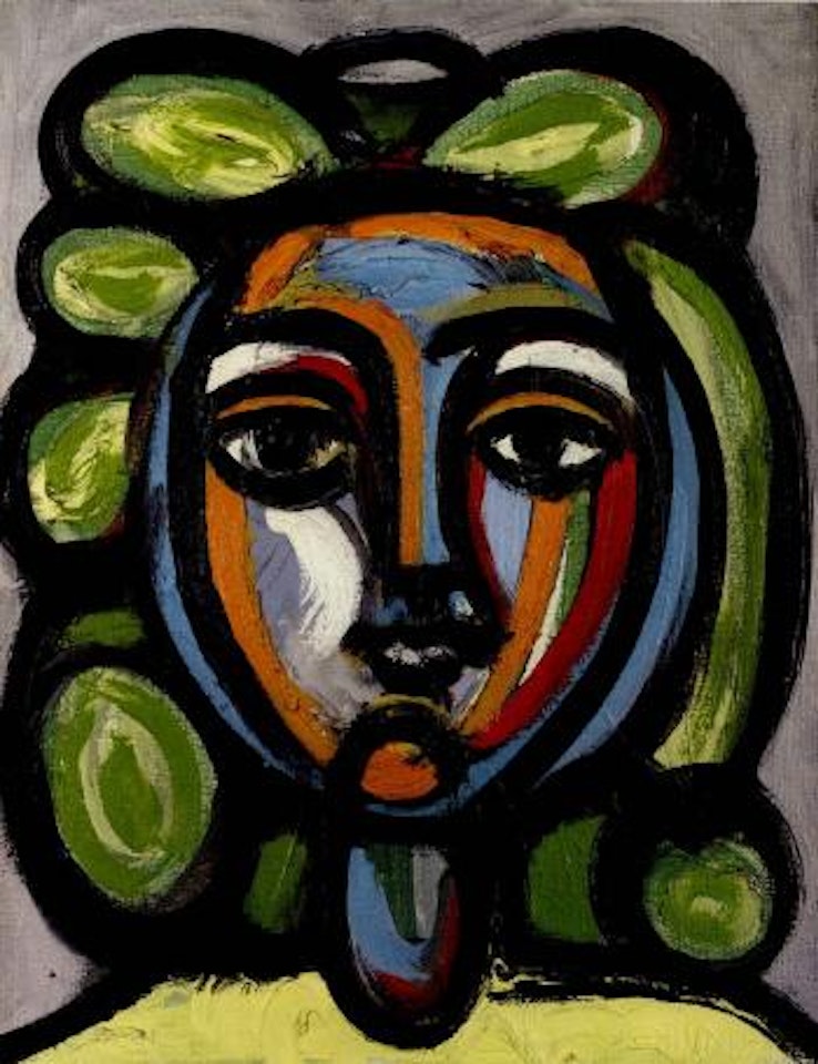 Tete de femme aux boucles verts by Pablo Picasso