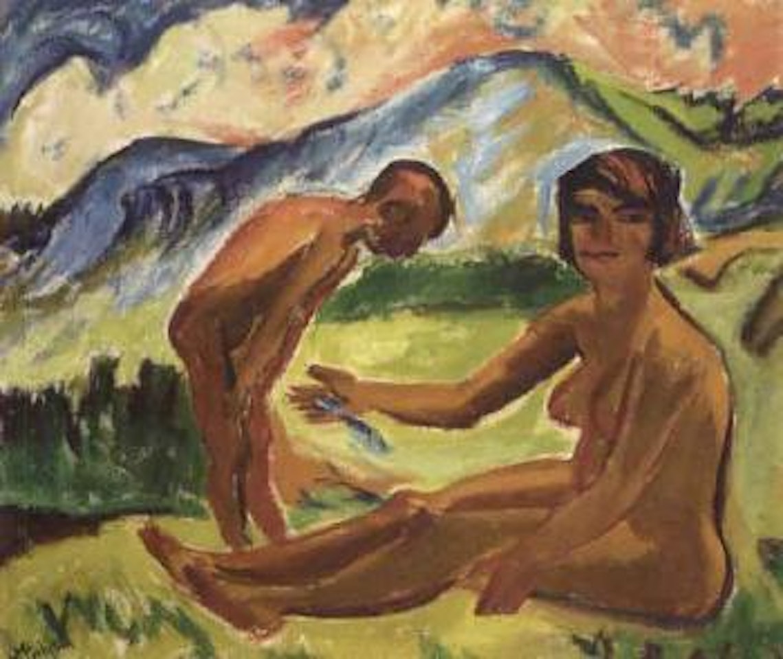 Nach dem Bad - After bathing by Max Pechstein
