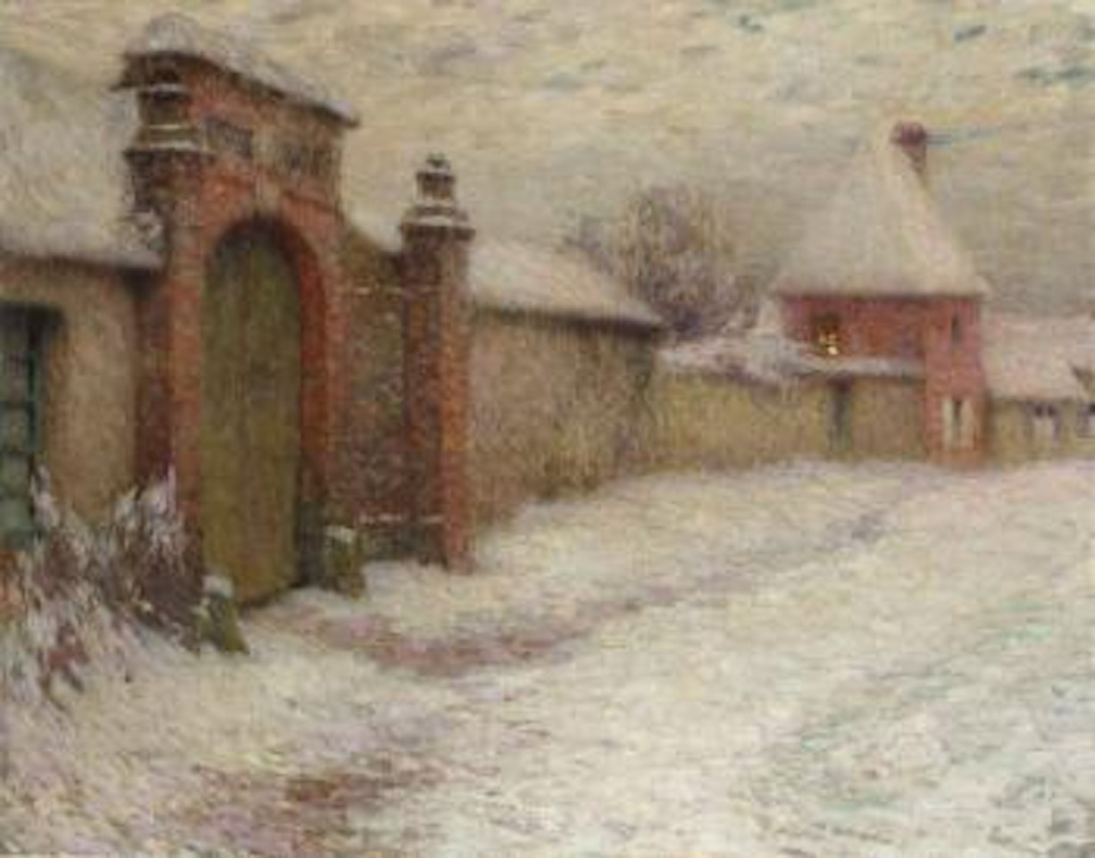 Le portail neige, Gerberoy by Henri Le Sidaner