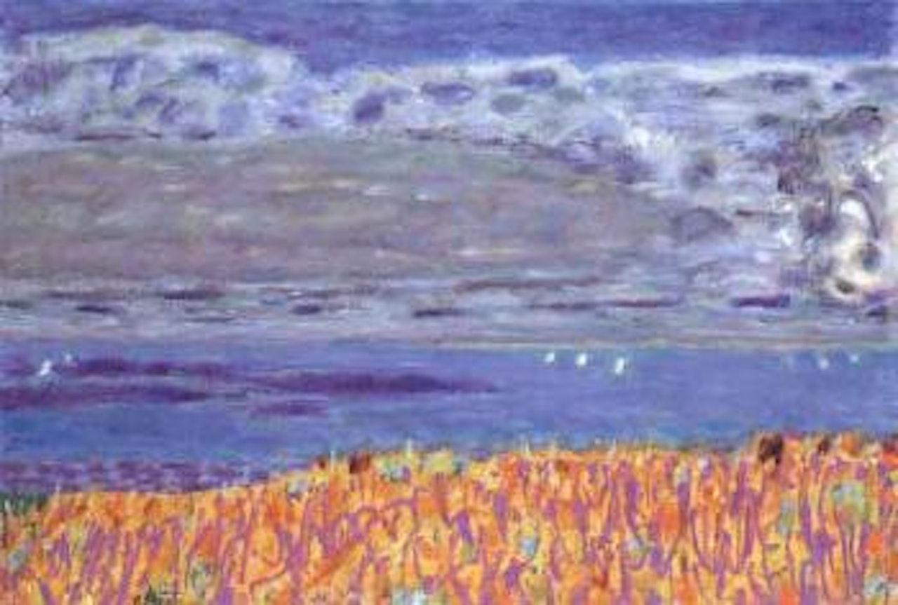 Bord de mer, champ rouge by Pierre Bonnard