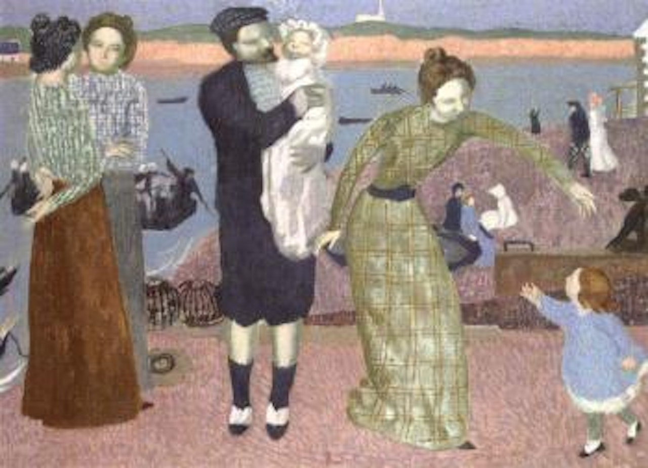 Les parisiens au bord de la mer, soir by Maurice Denis