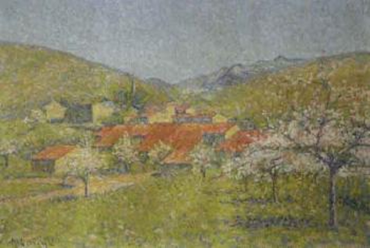 Les toits rouges pres de Collioure by Achille Laugé